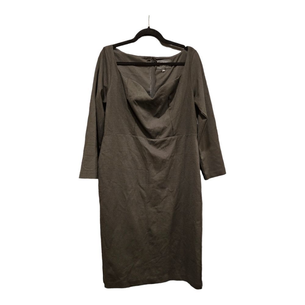 ELOQUII X JASON WU Black Sweetheart Long Sleeve Sheath Dress -‎ Size 16